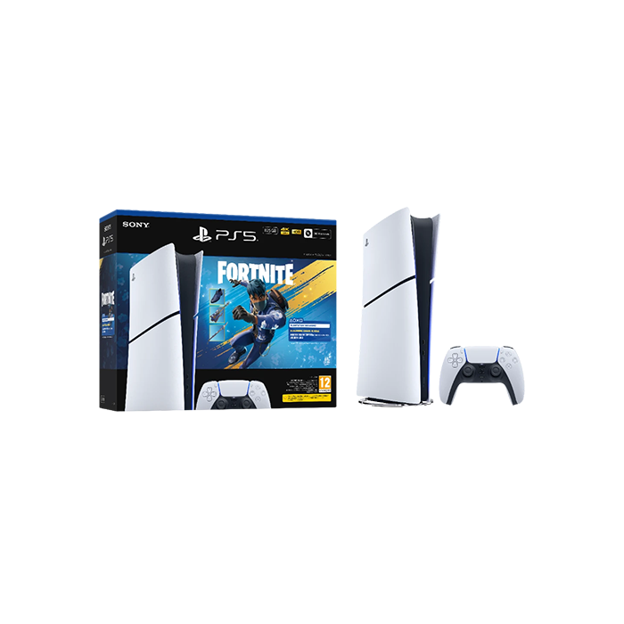 Sony PlayStation 5 Slim Digital Edition 825GB + Fortnite: Flowering Chaos - White