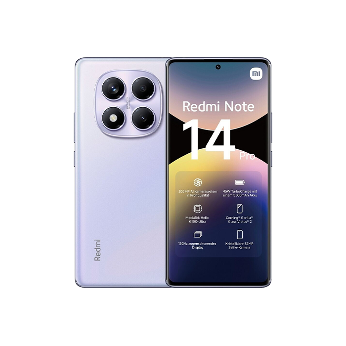 Xiaomi Redmi Note 14 Pro 4G Dual Sim 12GB RAM 512GB - Aurora Purple