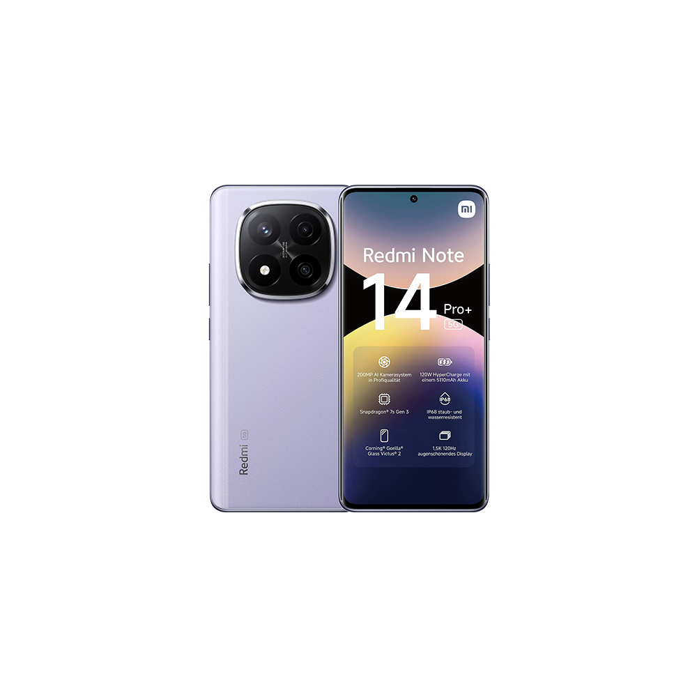Xiaomi Redmi Note 14 Pro+ 5G Dual Sim 12GB RAM 512GB - Lavender Purple