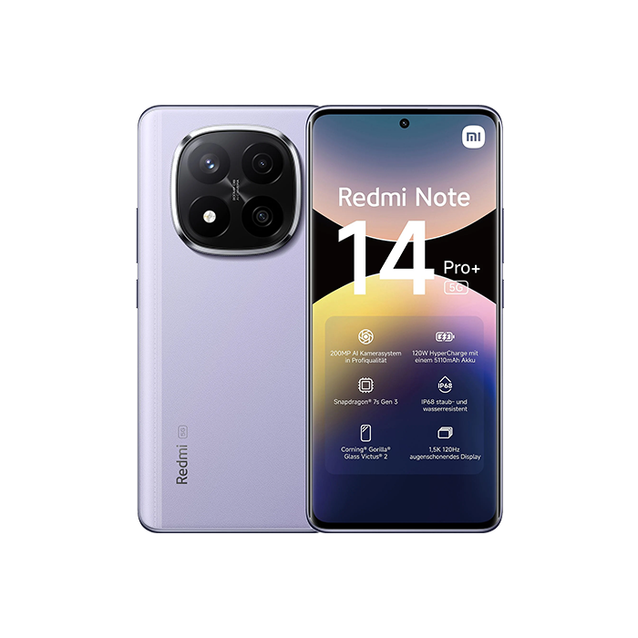 Xiaomi Redmi Note 14 Pro+ 5G Dual Sim 12GB RAM 512GB - Lavender Purple