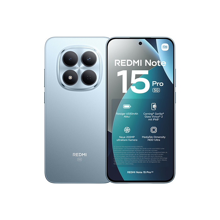 Xiaomi Redmi Note 15 Pro 5G Dual Sim 8GB RAM 256GB - Blue