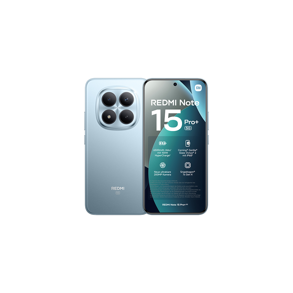 Xiaomi Redmi Note 15 Pro+ 5G Dual Sim 8GB RAM 256GB - Glacier Blue