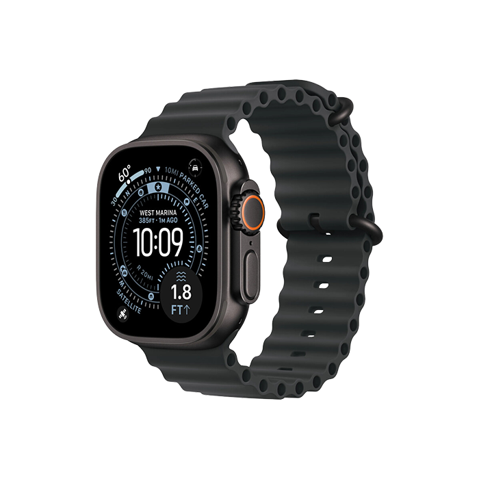 Watch Apple Watch Ultra 3 (2025) 5G 49mm Black Titanium Case with Ocean Band - Black